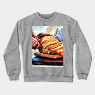 Cooking - Grandma Slicing Bread Crewneck Sweatshirt